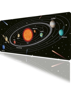 Hamiki Güneş Sistemi ve Gezegenler Oyun Gaming Klavye Mouse Pad Masa Matı 70X30CM