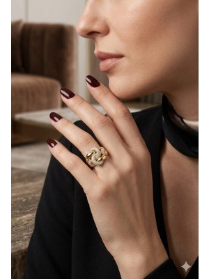 Tılsım Accesories Xupıng Çelik Yüzük Gold 7-Numara