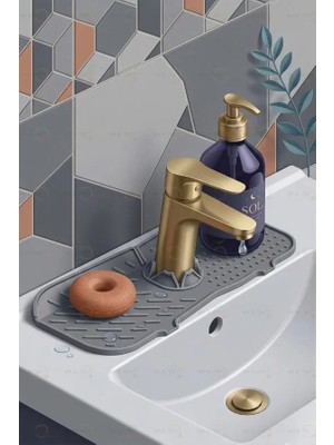 MAİN SHOP Main Shop Musluk Lavabo Matı, Mutfak Banyo Batarya Su Tutucu Koruyucu Bulaşık Süngeri Matı M- 154