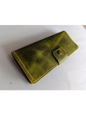 Mahfuz Kesimden Dikime Tamamen El Emeği Gerçek Deri Cüzdan 12 Kart 2 Bölme Alanı (19.4cm*8,5cm)  DAK27