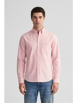 Gant Erkek Pembe Regular Fit Logolu Gömlek 3000200.666