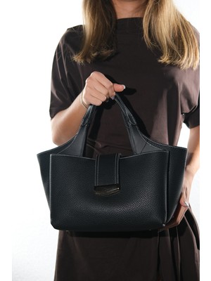 Luvi 4004 Siyah Floter Kadın Kol Çantası