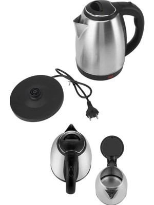 Prativas Elektrikli Paslanmaz Çelik Su Isıtcı Çelik Kettle 1.8 Lt. Uzun Ömürlü