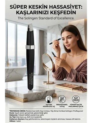 Calperia Cımbız Paslanmaz Çelik Kaş Alma Cımbızı Tüy Alma Cımbızı Solingen Professional 718476