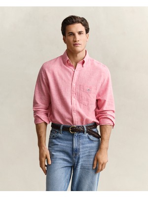 Gant Erkek Pembe Regular Fit Logolu Gömlek 3250082.622