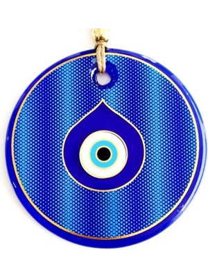 Najmaddin Gold Yaldızlı Damla Göz Şekilli Cam Nazar Boncuğu Duvar Süsü -Com