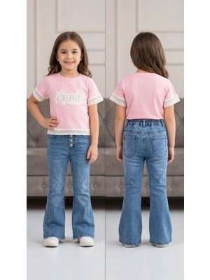 Pançiko Chhc Triko Nakışlı Kız T-Shirt