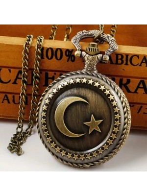 Najmaddin Türk Bayraklı Köstekli Saat -Com