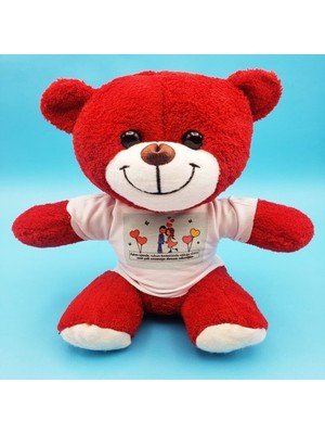 Najmaddin Sevimli Çiftler Tişörtlü Kırmızı Ayı -Com