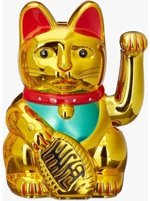 Najmaddin Altın Rengi Şanslı Kedi -Com