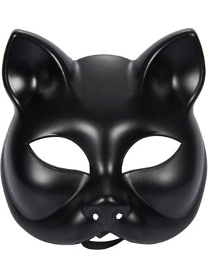 Najmaddin Siyah Renk Lüks Kedi Maskesi -Com