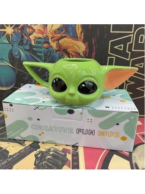 Najmaddin Sevimli Uzay Karakteri Figürlü Seramik Kupa -Com