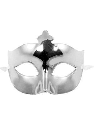 Najmaddin Gümüş Parlak Balo Maskesi -Com