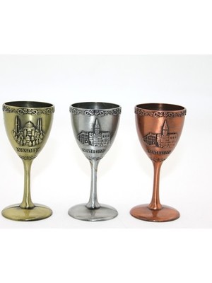 Najmaddin Metal Istanbul Yöresel Kadeh Bardak -Com