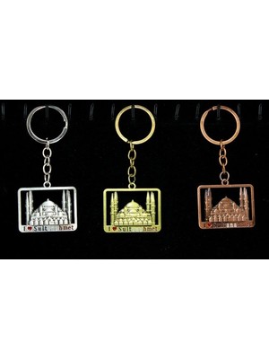 Najmaddin Metal Sultanahmet Anahtarlık Kare -Com