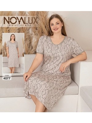 Amora Fancy Clothing Noyalux 4077 Kadın Battal Kısa Kol Elbise Gecelik