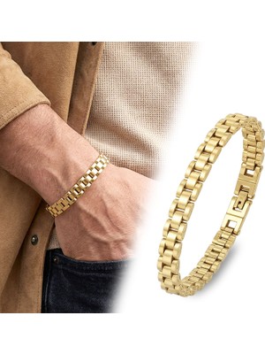 Kuşkaya Ticaret Sarı Ful Çelik Bileklik