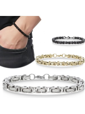 Kuşkaya Ticaret Kral Çelik Zincir Bileklik 6mm