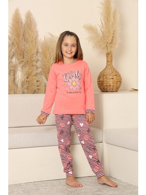 Amora Fancy Clothing Kapitex 8219 Kız Çocuk Uzun Kol Pijama Takımı