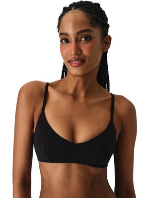 Penti Siyah Front V Bikini Üstü