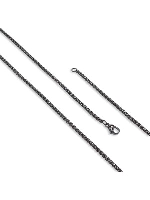 Kuşkaya Ticaret Siyah Renk Çelik Kolye 2.<br>5mm