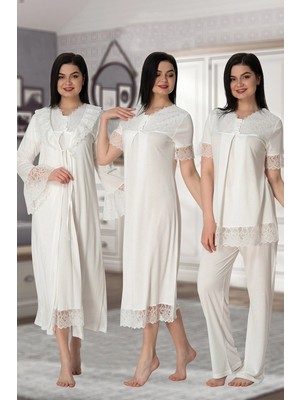 Amora Fancy Clothing Effortt 5046 Sabahlıklı Lohusa Hamile 4'lü Set