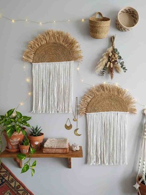 Furkan Decor Aksesuar Makrome Duvar Süsü Bohem Tarzı