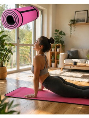 Karahanbey 10 mm Fitness Yoga Matı Kaymaz Yüzey Çift Taraflı Kullanım Dayanıklı Eva Malzeme