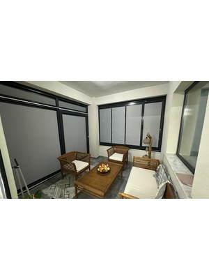 Varol Plise Katlanır Cam Balkon Perdesi - Ofis Perdesi - Mutfak Perdesi - Salon Perdesi