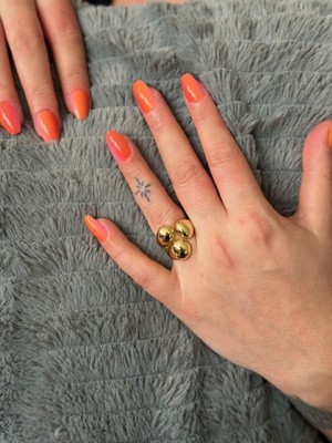 Gmn Collection Çoklu Bombeli Vintage Gold Yüzük