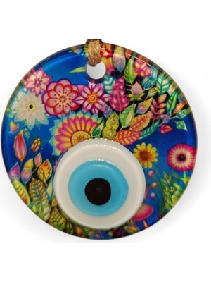 Hediyegeldi Çiçekler Nazar Boncuğu Füzyon Cam 7 Çap 4 mm