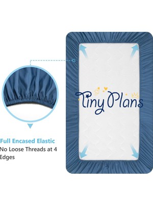 Tiny Plans %100 Pamuk Ikili Lastikli - Fitted Çarşaf