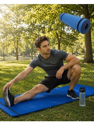 Karahanbey 10 mm Fitness Minderi Tırtıklı Kaymaz Yüzey Esnek Darbe Emici Eva Yapı