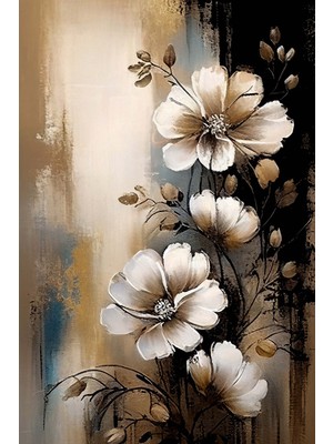 Aden Dijital Dekoratif Çiçek Kanvas Tablo