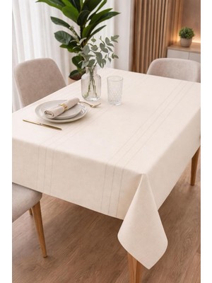 Opia Loom Dertsiz, Leke Tutmaz, Özel Dokulu, Colber, Krem Renk Mutfak ve Salon Masa Örtüsü