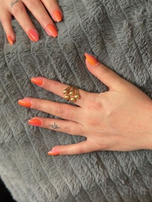 Gmn Collection Çoklu Topçuklu Bubble Model Gold Yüzük