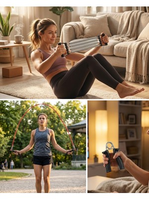 Karahanbey Evde Spor Seti Atlama Ipi El Karın Aleti -