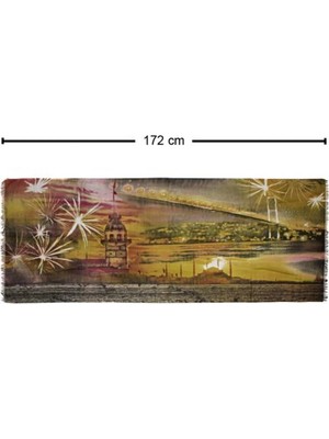 Pileli Store Kız Kulesi Eşarp Şal