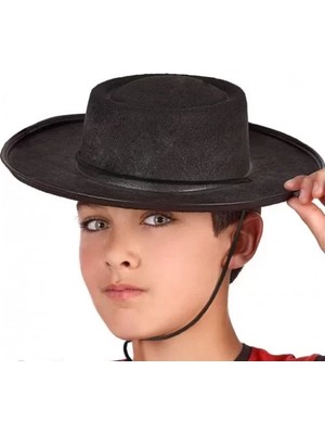 Esranın Dünyası Siyah Renk Keçe Flamenko Şapkası Çocuk Boy RSPRD34-ESRDNS