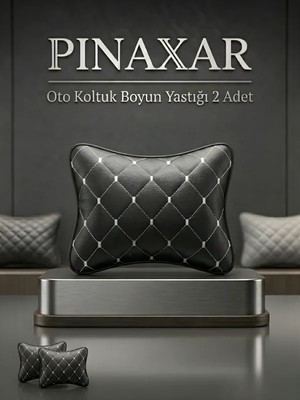 PINAXAR Mercedes-Benz Için Uyumlu Oto Yastık Suni Deri Dikişli Model Beyaz 2 Adet