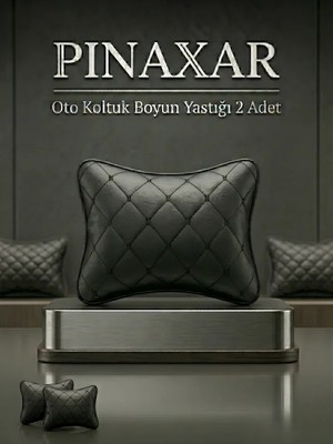 PINAXAR Jaguar Için Uyumlu Oto Yastık Suni Deri Dikişli Model Siyah 2 Adet