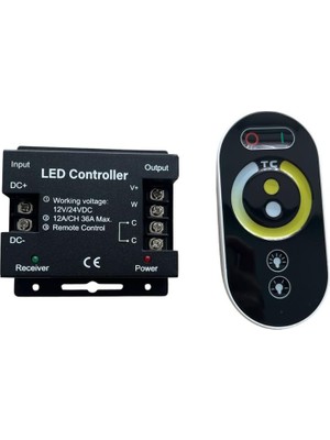 Dora Led Cct-Tunable Touch-Dokunmatik LED Kontrol Kumandası Rf 36A 12-24V (Kodlu)