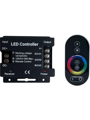 Rgb Touch-Dokunmatik LED Kontrol Kumandası Rf 36A 12-24V (Kodlu)