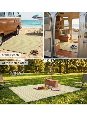 Hfs Home Dekorasyon Plastik Katlanabilir Hasır,outdoor Mats,piknik,plaj Kilimi