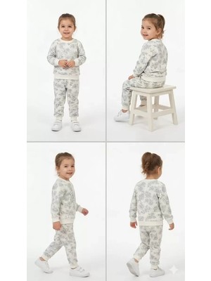 Beruflic 2-3-4-5 Yaş Payet Nakışlı Penye Çocuk Takımı