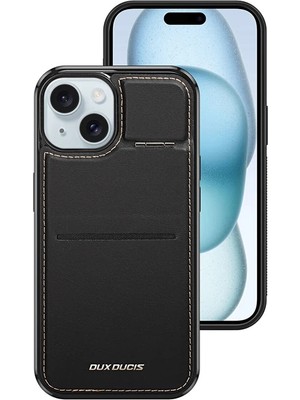 Najmaddin Dux Ducis iPhone 15 Plus Rafi Series Magsafe Premium Deri KILIF-(5775) -Com