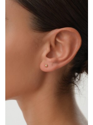 Arpaş 14 Ayar Altın Top Küpe