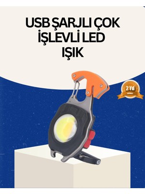 Najmaddin USB Şarjlı Mini LED Anahtarlık Fener -Com