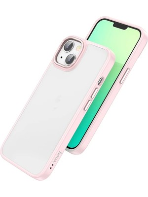 Najmaddin Hoco iPhone 14 Plus Golden Shield Frosted Silikon Telefon KILIFI-(5775) -Com