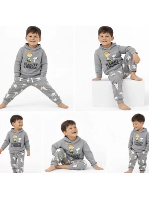 Beruflic 2-5 Yaş Kapşonlu Baskılı 2 Li Çocuk Takımı